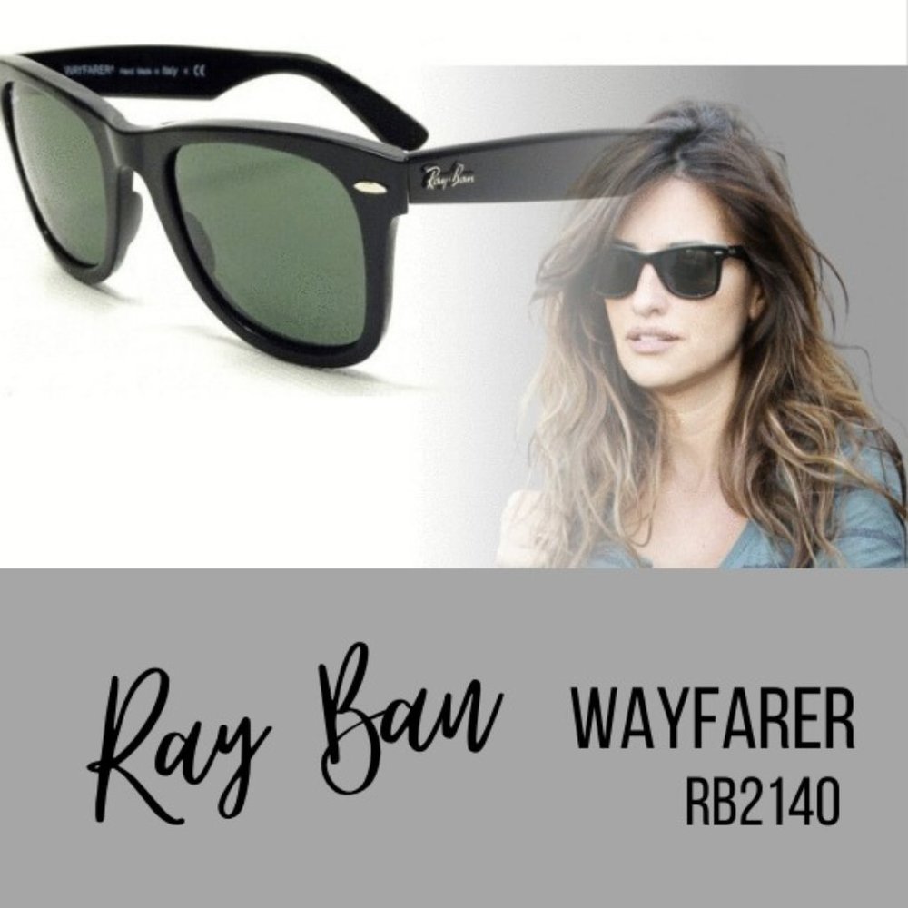 NWT RAY-BAN CLASSIC WAYFARER SUNGLASSES SUNNIES + CASE, BOX, CLEANING CLOTH